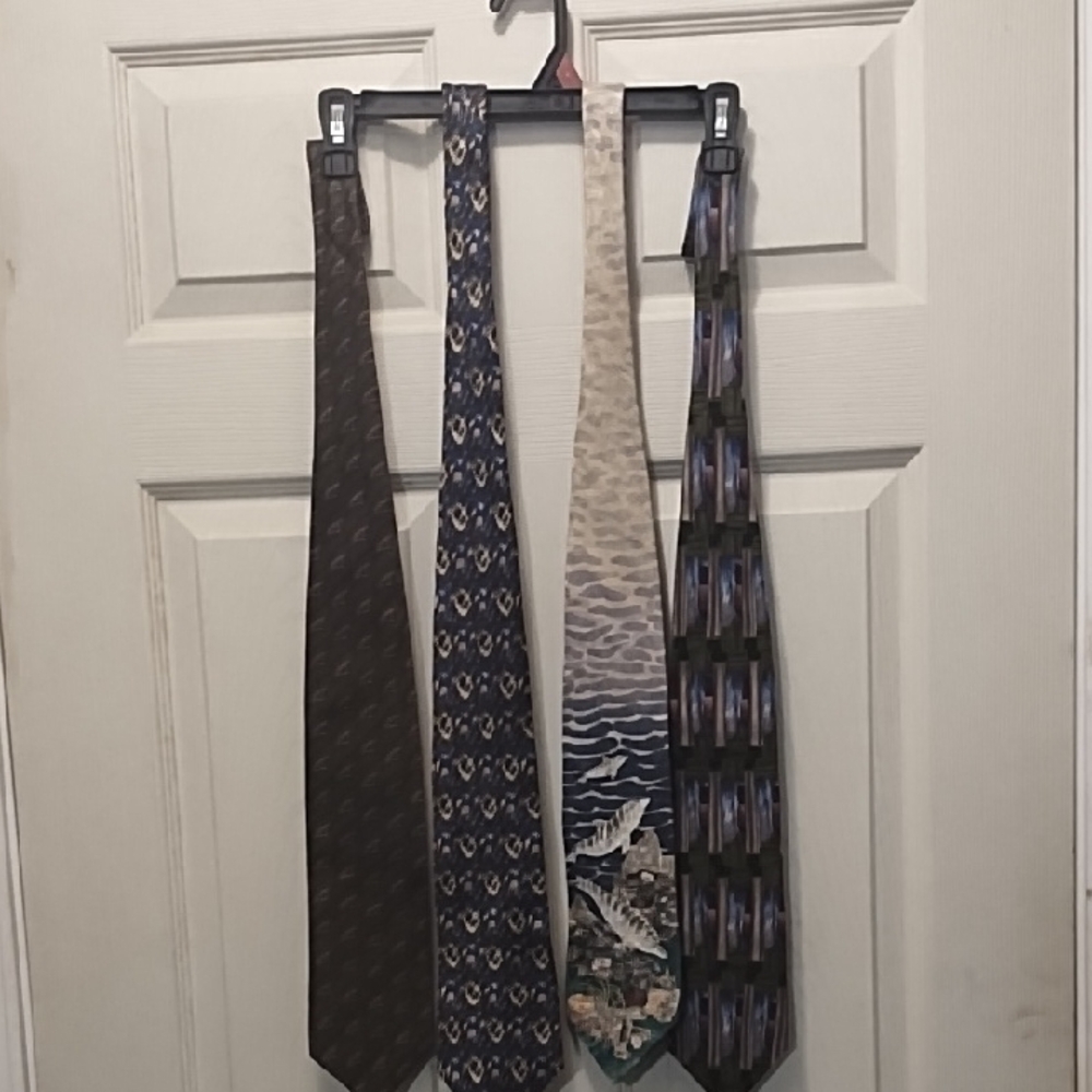 Assorted Patterned Ties Set 4. Mix Match All Ties 4 Sale